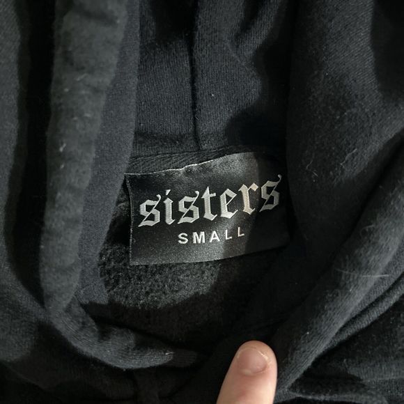 James Charles Sisters Repeating Black Hoodie Size Small SISTERS  Sweater Unisex - Picture 2 of 6